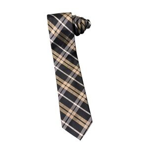 Chaps Blue & Tan Plaid Tie